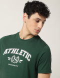 Pure Cotton Printed Crew Neck T-Shirt