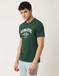 Pure Cotton Printed Crew Neck T-Shirt