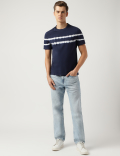 Pure Cotton Round Neck Printed T-Shirt
