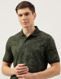 Cotton Rich Floral Print Short Sleeve Polo Shirt