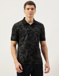 Cotton Rich Floral Print Short Sleeve Polo Shirt