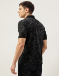 Cotton Rich Floral Print Short Sleeve Polo Shirt