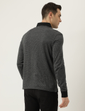 Polo Neck Textured T-Shirt
