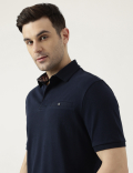 Pure Cotton Polo Neck Solid T-Shirt