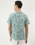Cotton Rich Tropical Print T-Shirt