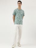 Cotton Rich Tropical Print T-Shirt