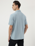 Pure Cotton Embroidered Polo Neck T-Shirt