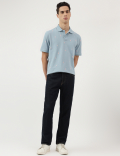 Pure Cotton Embroidered Polo Neck T-Shirt