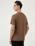 Pure Cotton Embroidered Round Neck T-Shirt