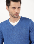Pure Acrylic Plain V-Neck Cardigans