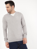 Pure Acrylic Plain V-Neck Cardigans