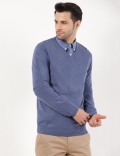 Pure Acrylic Plain V-Neck Cardigans