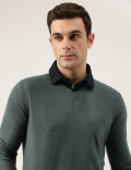 Pure Acrylic Plain V-Neck Jumper