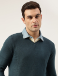 Pure Acrylic Plain V-Neck Jumper