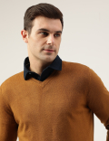 Pure Acrylic Plain V-Neck Jumper