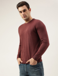 Pure Acrylic Stripes Round Neck Jumper