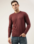 Pure Acrylic Stripes Round Neck Jumper