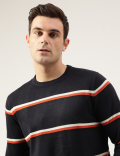 Pure Acrylic Stripes Round Neck Jumper