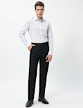 Mid Rise Flat Front Trousers
