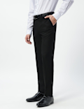 Slim Fit Mid Rise Flat Front Trousers