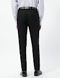 Slim Fit Mid Rise Flat Front Trousers