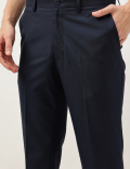 Slim Fit Solid Trousers