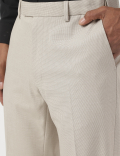 Tailored-Fit Bi-Stretch Textured Trousers