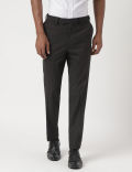 Slim-Fit Bi-Stretch Textured Trousers