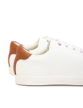 Pure Leather Lace Up Plain Sneakers