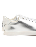 Pure Leather Lace Up Plain Sneakers