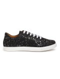Pure Leather Lace Up Printed Sneakers