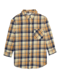 Pure Cotton Checked Spread Collar Shirt