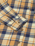 Pure Cotton Checked Spread Collar Shirt