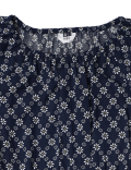 Pure Viscose Floral Round Neck Dress