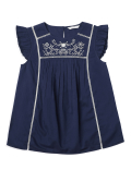 Pure Cotton Embroidered Round Neck Top