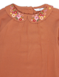 Pure Viscose Embroidered Round Neck Top
