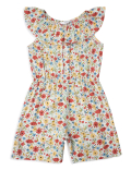 Pure Viscose Floral Round Neck Jumpsuit