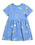 Pure Cotton Printed Crew Neck Dress