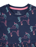 Pure Cotton Printed Round Neck Dress