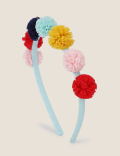 Girls Pom Headband