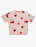 Pure Cotton Printed Round Neck Shorts Set