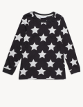 Pure Cotton Stripes Round Neck Pyjama Set