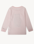 Pack of 2 Pure Cotton Ribbed Pajama Set