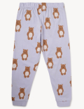 Pack of 2 Pure Cotton Ribbed Pajama Set