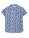 Pure Cotton Printed Mandarin Collar Shirts