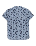 Pure Cotton Printed Mandarin Collar Shirts