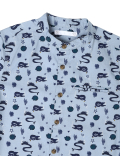 Pure Cotton Printed Mandarin Collar Shirts