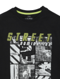 Pure Cotton Graphic Round Neck T-shirt