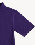 Pure Cotton Solid Polo T-Shirt