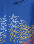 Pure Cotton Printed Crew Neck T-shirt